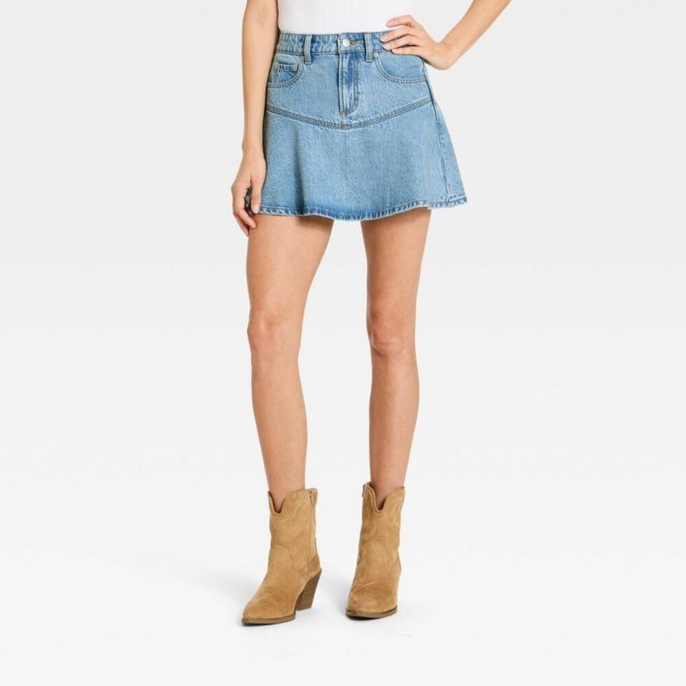 Women's Flouncy Mini Skirt - Universal Thread Medium Wash 10